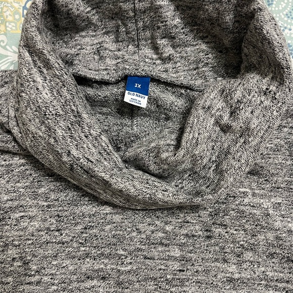 Turtleneck Midi Cozy Heather Grey Old Navy 3X New with Tags Longsleeve - Picture 4 of 7